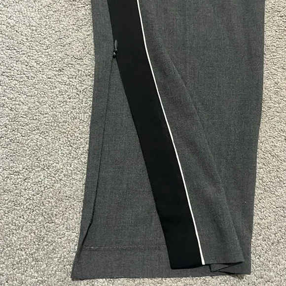 Ann Taylor Side Stripe Track Pants Gray Black Large - Picture 7 of 14